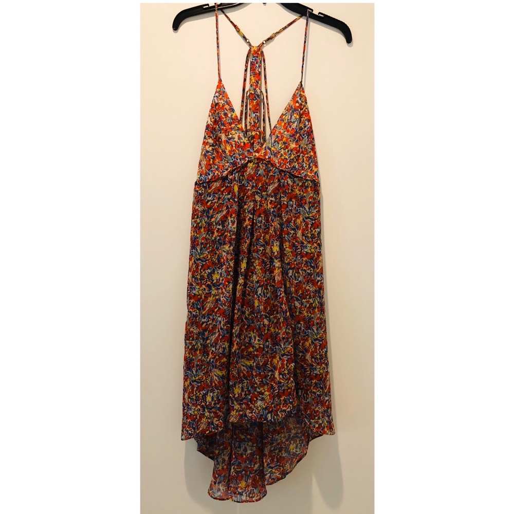 BCBG backless multicolored dress